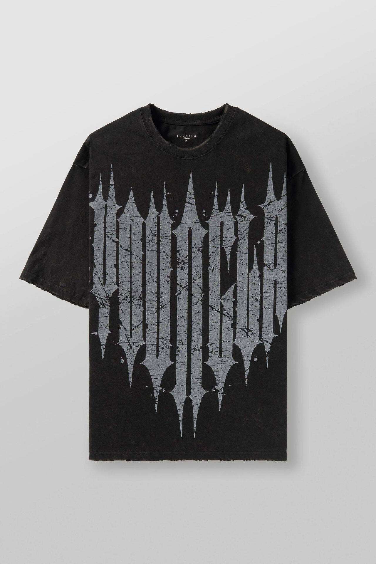 Youngla Large Letter Hip-Hop Oversized Tee